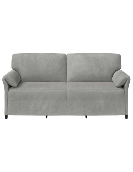 Divano 3-Persone Grigio Chiaro 198 x 83 x 95 cm Velluto
