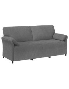 Divano 3-Persone Grigio Scuro 198 x 83 x 95 cm Velluto 2