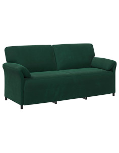 Divano 3-Persone Verde Scuro 198 x 83 x 95 cm Velluto 2