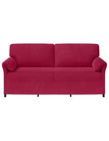 Divano 3-Persone Rosso Vino 198 x 83 x 95 cm Velluto