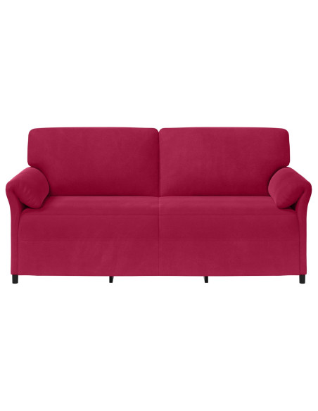 Divano 3-Persone Rosso Vino 198 x 83 x 95 cm Velluto