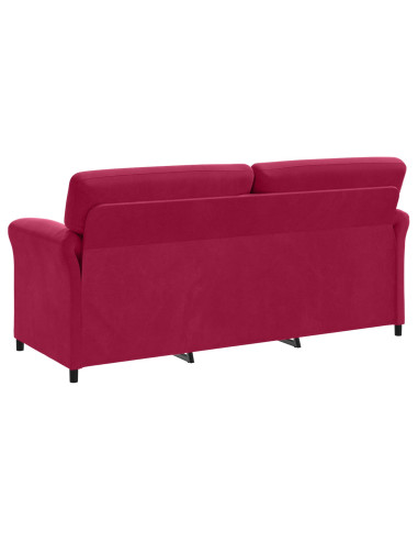 Divano 3-Persone Rosso Vino 198 x 83 x 95 cm Velluto