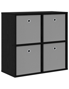 Credenza con cassetto Rovere Nero 68,5 x 32 x 67 cm 2