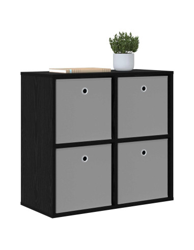 Credenza con cassetto Rovere Nero 68,5 x 32 x 67 cm