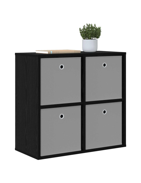 Credenza con cassetto Rovere Nero 68,5 x 32 x 67 cm