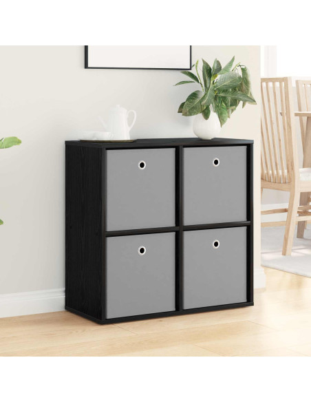 Credenza con cassetto Rovere Nero 68,5 x 32 x 67 cm