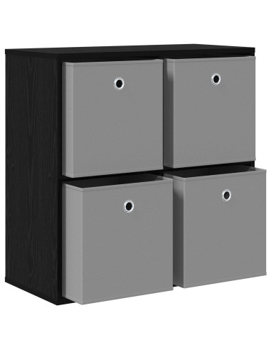 Credenza con cassetto Rovere Nero 68,5 x 32 x 67 cm