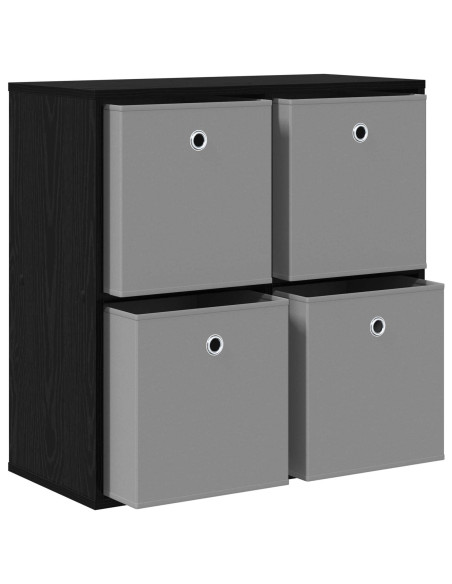 Credenza con cassetto Rovere Nero 68,5 x 32 x 67 cm