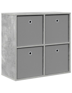 Credenza con cassetto Grigio cemento 68,5 x 32 x 67 cm 2