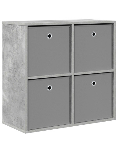 Credenza con cassetto Grigio cemento 68,5 x 32 x 67 cm