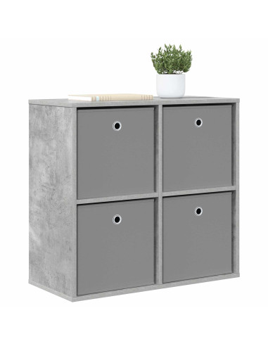 Credenza con cassetto Grigio cemento 68,5 x 32 x 67 cm