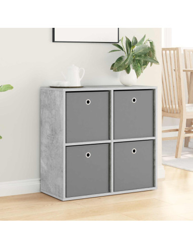 Credenza con cassetto Grigio cemento 68,5 x 32 x 67 cm