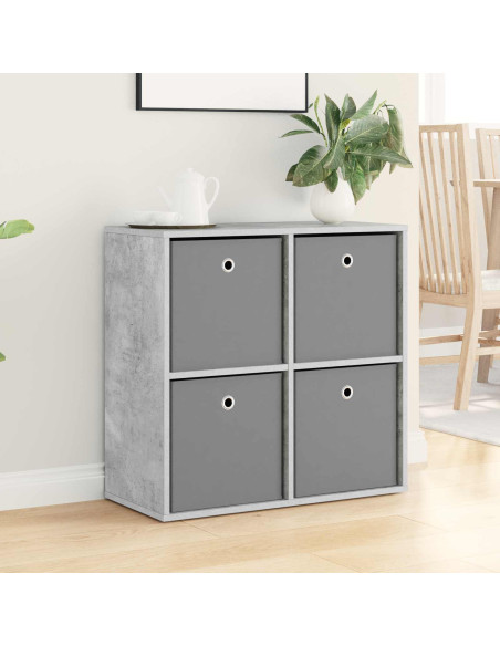 Credenza con cassetto Grigio cemento 68,5 x 32 x 67 cm