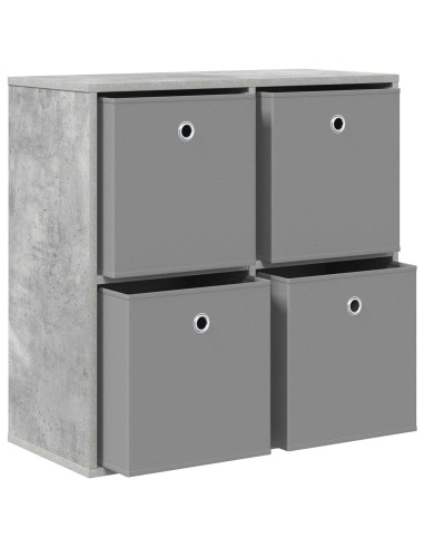 Credenza con cassetto Grigio cemento 68,5 x 32 x 67 cm