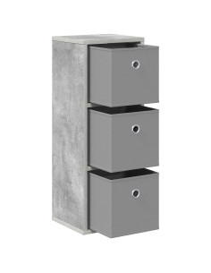 Credenza con cassetto Grigio cemento 25,5 x 22 x 69,5 cm 2