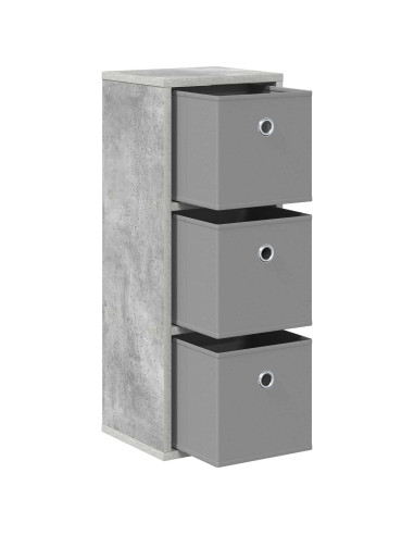 Credenza con cassetto Grigio cemento 25,5 x 22 x 69,5 cm