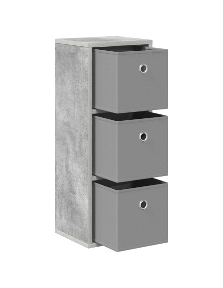 Credenza con cassetto Grigio cemento 25,5 x 22 x 69,5 cm