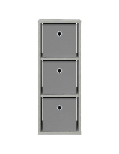 Credenza con cassetto Grigio cemento 25,5 x 22 x 69,5 cm