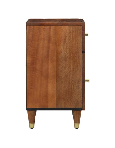 Comodino con porta con cassetto Marrone miele 50 x 33 x 60 cm