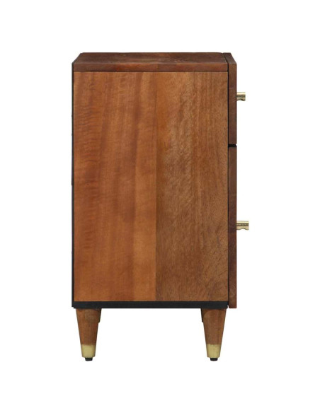 Comodino con porta con cassetto Marrone miele 50 x 33 x 60 cm