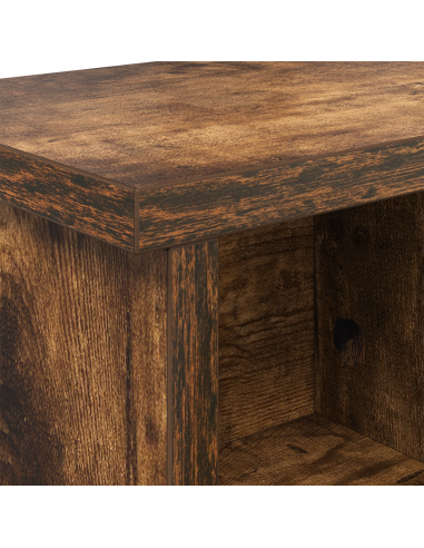 Appendiabiti a muro con lo scaffale Rovere fumo 50 x 16 x 26 cm