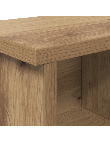 Appendiabiti a muro rovere artigianale 50 x 16 x 26 cm