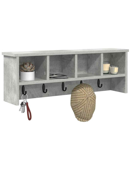 Appendiabiti a muro Grigio cemento 75 x 16 x 26 cm