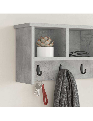 Appendiabiti a muro Grigio cemento 75 x 16 x 26 cm