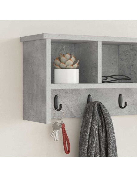 Appendiabiti a muro Grigio cemento 75 x 16 x 26 cm