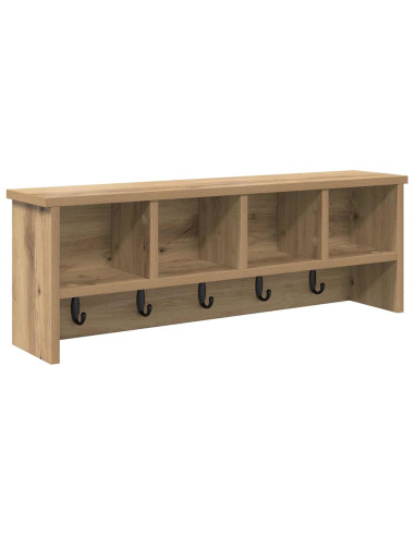 Appendiabiti a muro rovere artigianale 75 x 16 x 26 cm