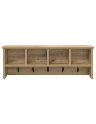 Appendiabiti a muro rovere artigianale 75 x 16 x 26 cm