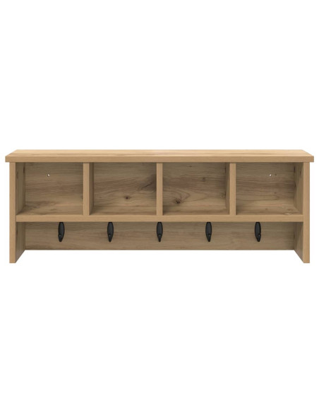 Appendiabiti a muro rovere artigianale 75 x 16 x 26 cm