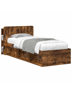 Testata del letto Rovere Fumo Legno ingegnerizzato 2