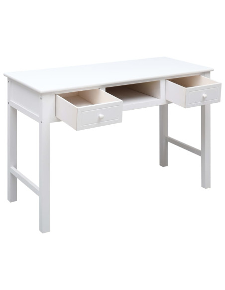 Scrivania Bianca 110x45x76 cm in Legno