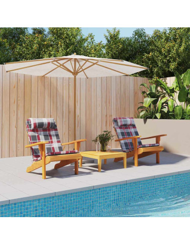 Cuscini per sedie a scacchi 2 pcs Quadro Rosso 58 x 77 x 4,5 cm