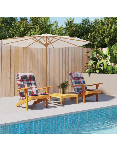 Cuscini per sedie a scacchi 2 pcs Quadro Rosso 58 x 77 x 4,5 cm