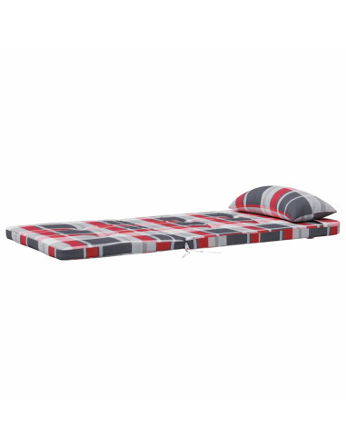 Cuscini per sedie a scacchi 2 pcs Quadro Rosso 58 x 77 x 4,5 cm