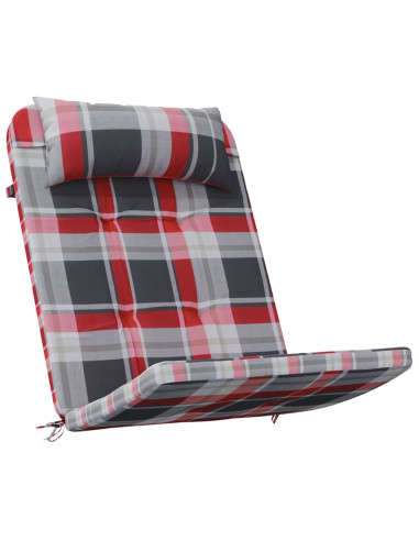 Cuscini per sedie a scacchi 2 pcs Quadro Rosso 58 x 77 x 4,5 cm
