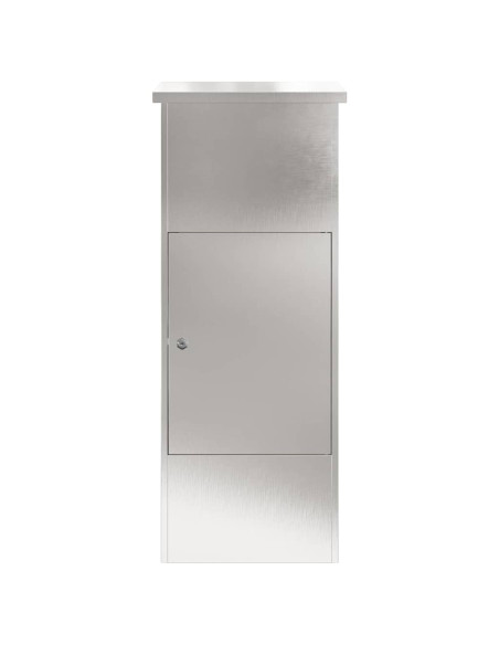 Cassetta per pacchi con porta Argento 44,5 x 29 x 110,5 cm