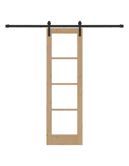 Porta scorrevole ORKDAL Naturale e Nero 61 x 198,5 cm