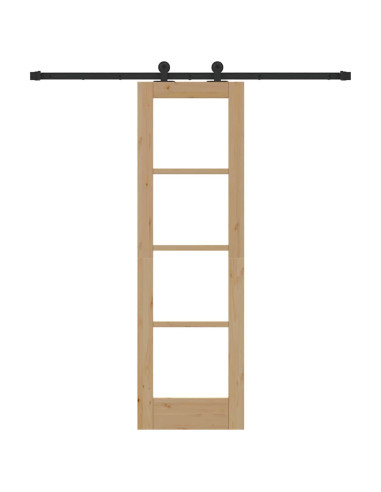 Porta scorrevole ORKDAL Naturale e Nero 61 x 198,5 cm