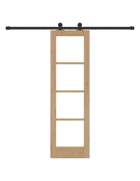 Porta scorrevole ORKDAL Naturale e Nero 61 x 198,5 cm