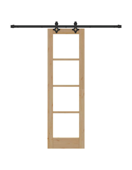 Porta scorrevole ORKDAL Naturale e Nero 61 x 198,5 cm
