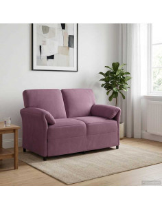 Divano a 2 Posti Viola 138 x 83 x 95 cm Velluto