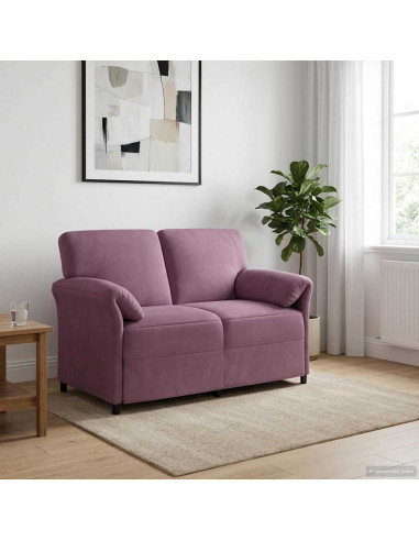 Divano a 2 Posti Viola 138 x 83 x 95 cm Velluto