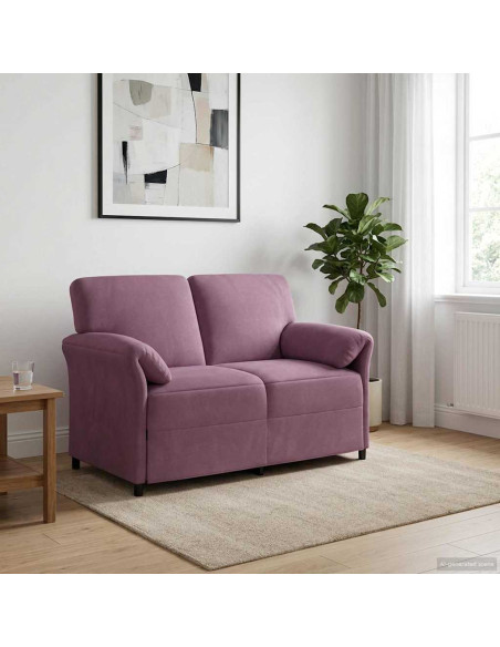 Divano a 2 Posti Viola 138 x 83 x 95 cm Velluto