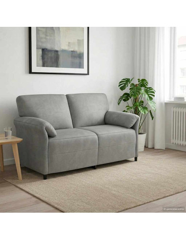Divano a 2 Posti Grigio Chiaro 158 x 83 x 95 cm Velluto