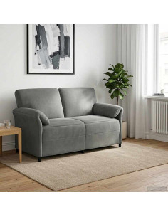 Divano a 2 Posti Grigio Scuro 158 x 83 x 95 cm Velluto