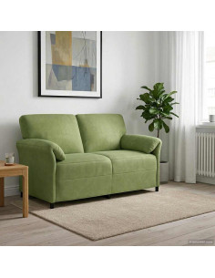 Divano a 2 Posti Verde chiaro 158 x 83 x 95 cm Velluto