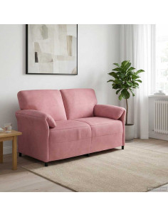 Divano a 2 Posti Rosa 158 x 83 x 95 cm Velluto